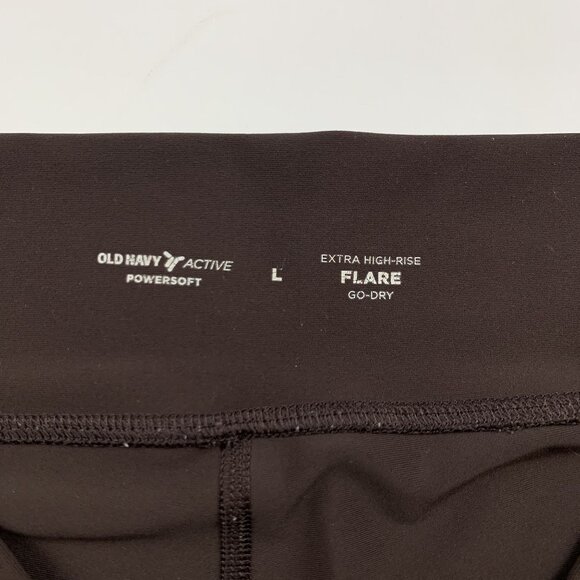 Old Navy Brown Powersoft Extra High Rise Flare Athletic Pant L - Picture 3 of 5